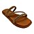 (Kb2651) Flatform Tiras Finas Aplicações Strass Caramelo - Imagem 4