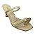 (5384-12724) Tamanco Salto Taça Metalizado Off White - Imagem 4