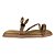 (Kb2650) Flatform Tiras Aplicações Strass Amendoa - Imagem 1