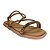 (Kb2650) Flatform Tiras Aplicações Strass Amendoa - Imagem 2