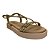 (Zx2723) Flatform Prática Calce Fácil Com Tiras Em X E Design Elegante  Ouro Light - Imagem 2