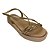 (Zx2723) Flatform Prática Calce Fácil Com Tiras Em X E Design Elegante  Ouro Light - Imagem 4