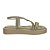 (Zx2723) Flatform Prática Calce Fácil Com Tiras Em X E Design Elegante  Off White - Imagem 1
