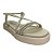 (Zx2723) Flatform Prática Calce Fácil Com Tiras Em X E Design Elegante  Off White - Imagem 2