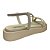 (Zx2723) Flatform Prática Calce Fácil Com Tiras Em X E Design Elegante  Off White - Imagem 3