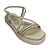(Zx2723) Flatform Prática Calce Fácil Com Tiras Em X E Design Elegante  Off White - Imagem 4