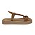(Zx2723) Flatform Prática Calce Fácil Com Tiras Em X E Design Elegante  Amendoa - Imagem 1