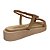 (Zx2723) Flatform Prática Calce Fácil Com Tiras Em X E Design Elegante  Amendoa - Imagem 3