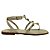 (4405Zb) Sandália Rasteira Aplicações Búzios Metálicos Off White - Imagem 1