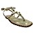 (4405Zb) Sandália Rasteira Aplicações Búzios Metálicos Off White - Imagem 2