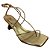(3380T-9637) Sandália Salto Taça Tiras Finas Cruzadas Ouro Light - Imagem 4