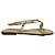 (4392Zb) Sandália Rasteira Aplicações Tachas Off White - Imagem 1