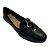 (8263-16492) Mocassim Prático Calce Fácil Com Argola Metalizada E Design Elegante Preto - Imagem 4