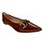 (8407-16505) Sapatilha Bico Fino Com Argola Dourada E Design Elegante Whisky - Imagem 2