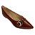(8407-16505) Sapatilha Bico Fino Com Argola Dourada E Design Elegante Whisky - Imagem 4