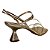 (3380-T-7603) Sandália Salto Taça Com Tiras Finas E Design Elegante Champagne - Imagem 3