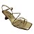 (3380-T-7603) Sandália Salto Taça Com Tiras Finas E Design Elegante Champagne - Imagem 4