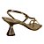 (4540T-11905) Sandália Salto Taça Médio Com Tiras Finas E Design Elegante Champagne - Imagem 3