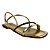 (673011454) Rasteira Tiras Assimétricas Detalhe Strass Metalic Ouro Light - Imagem 2