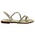 (673011454) Rasteira Tiras Assimétricas Detalhe Strass Off White - Imagem 1
