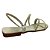 (673011454) Rasteira Tiras Assimétricas Detalhe Strass Off White - Imagem 3