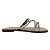 (952164) Rasteira Tiras Finas Cruzadas E Apliques Metalizados  Off White - Imagem 1