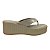 (3069-1537) Tamanco Plataforma Com Tiras Largas De Dedo Em V Off White - Imagem 1