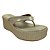 (3069-1537) Tamanco Plataforma Com Tiras Largas De Dedo Em V Off White - Imagem 2