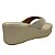 (3069-1537) Tamanco Plataforma Com Tiras Largas De Dedo Em V Off White - Imagem 3