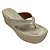 (3069-1537) Tamanco Plataforma Com Tiras Largas De Dedo Em V Off White - Imagem 4