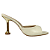 (7179Ac-21471) Tamanco Salto Metalizado Off White - Imagem 1