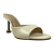 (7179Ac-21471) Tamanco Salto Metalizado Off White - Imagem 2