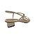 (8457-94212) Sandália De Salto Bloco Metalizada Tiras Finas  Off White - Imagem 3