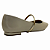 (58072) Sapatilha Mary Jane Detalhe Metalizado  Off White - Imagem 3