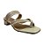 (8457-94215)Sandália De Salto Bloco Tiras Texturizadas  Off White - Imagem 2