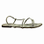 (175-1309) Rasteira Tiras Tubulares Bico Folha Off White - Imagem 1