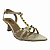 (985-3596) Sandália Tiras Cruzadas Aplicações Metálicas Off White - Imagem 3