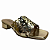 (8457-94214)Tamanco Dourado Tira Vazadas Salto Bloco Ouro Light - Imagem 2