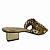 (8457-94214)Tamanco Dourado Tira Vazadas Salto Bloco Ouro Light - Imagem 3