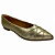 (1662-023-262) Sapatilha Detalhes Transpassados Ouro Light - Imagem 2