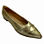 (1662-023-262) Sapatilha Detalhes Transpassados Ouro Light - Imagem 4