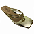 (8570-94895) Tamanco Off-White Tiras Metalizadas Salto Anabela  Dourado - Imagem 3
