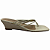 (8570-94895) Tamanco Off-White Tiras Metalizadas Salto Anabela  Off White - Imagem 1