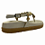 (40281)Sandália Dourada Detalhes Decorativos Plataforma  Off White - Imagem 4