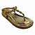 (40281)Sandália Dourada Detalhes Decorativos Plataforma  Champagne - Imagem 2