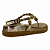 (40281)Sandália Dourada Detalhes Decorativos Plataforma  Champagne - Imagem 3