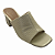 (74178)Tamanco Tira Larga Texturizada Salto Bloco  Off White - Imagem 3