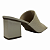 (74178)Tamanco Tira Larga Texturizada Salto Bloco  Off White - Imagem 4