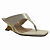 (7186C-21603) Tamanco Salto Escultural Metálico  Off White - Imagem 2