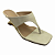 (7186C-21603) Tamanco Salto Escultural Metálico  Off White - Imagem 4